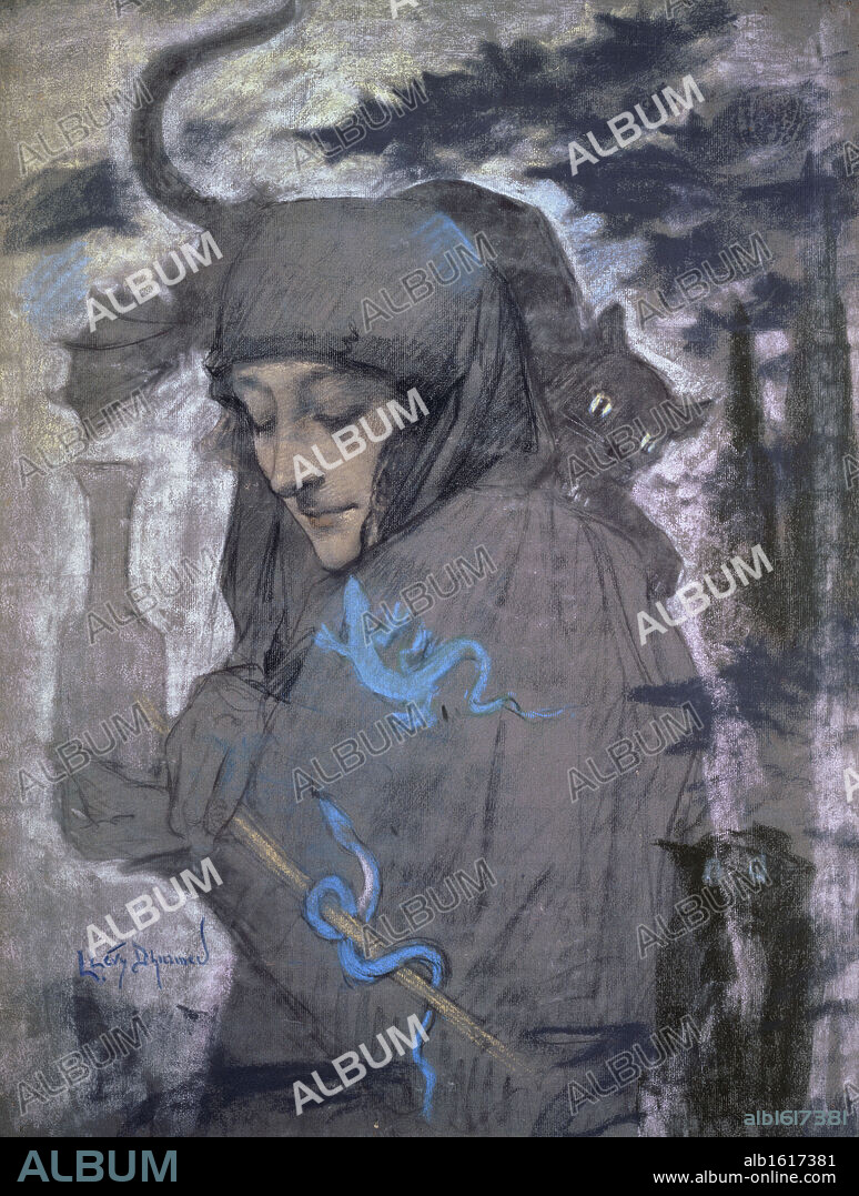 Sorceress by Lucien Levy-Dhurmer, 1865-1953, France, Paris, Musee d'Orsay.
