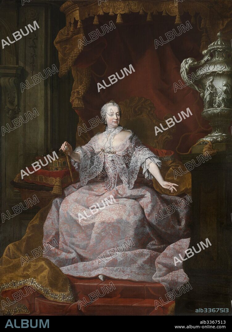 MATTHIAS DE VISCH. Portrait of Empress Maria Theresia of Austria (1717-1780).