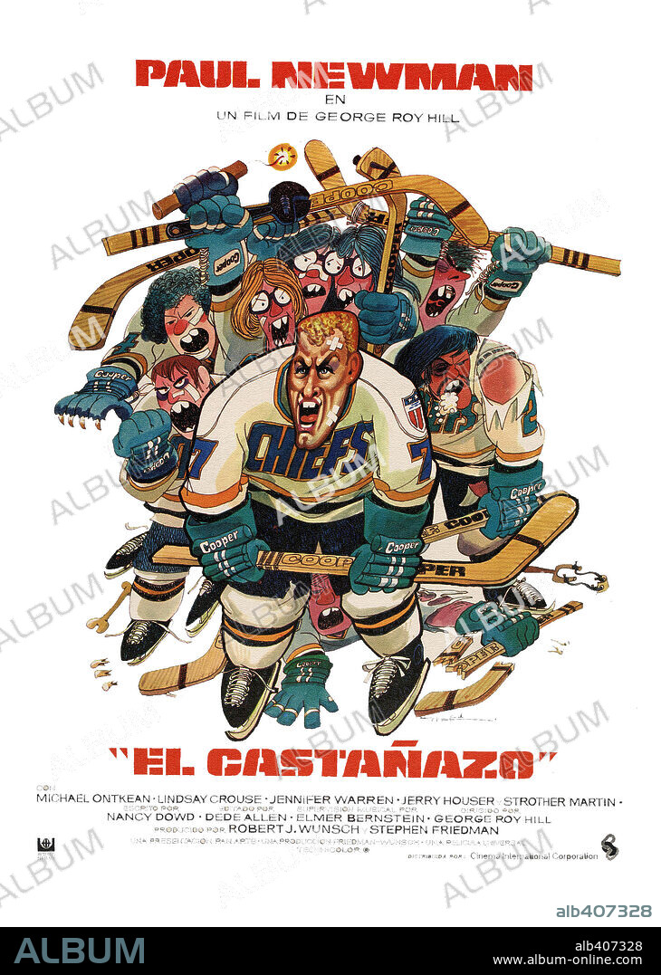 Poster of SLAP SHOT, 1977, directed by GEORGE ROY HILL. Copyright UNIVERSAL PICTURES.