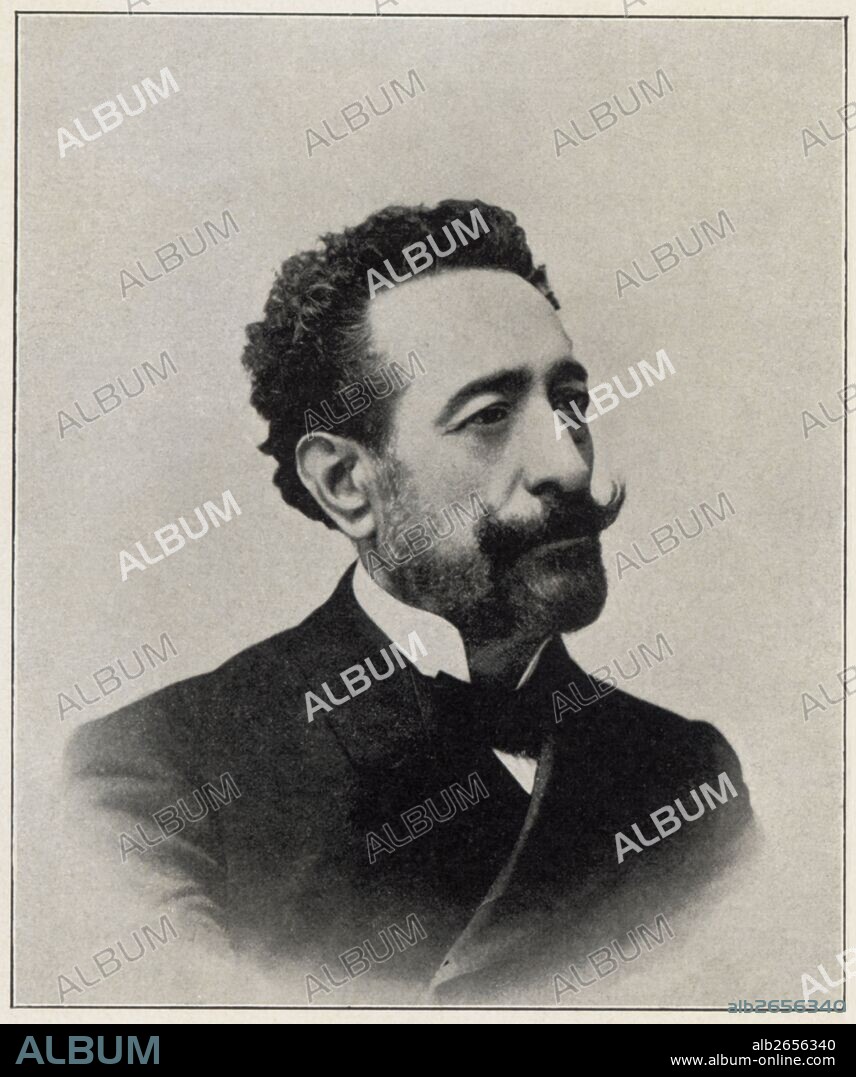 José Maria Vallés Ribot (1849-1911), político republicano, diputado por Barcelona. Grabado de 1905.