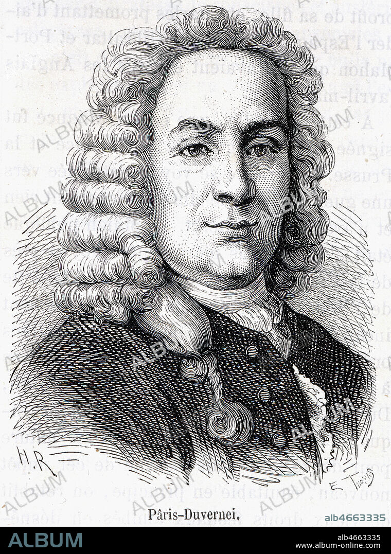 Portrait de Joseph PARIS-DUVERNEY (1684-1770). Gravure in Histoire de France populaire par Henri MARTIN (1810-1883). Credit : Collection Grob/KHARBINE-TAPABOR.