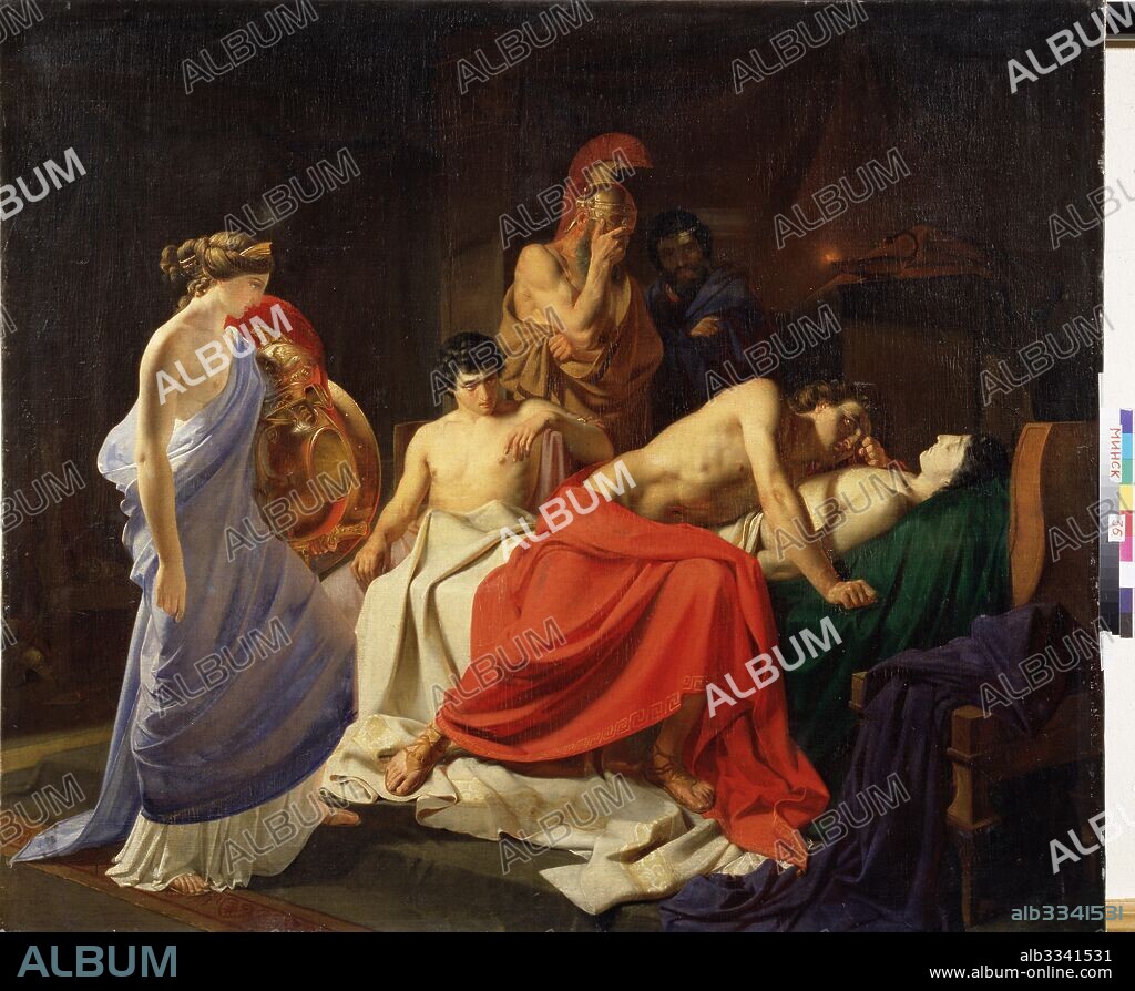 NIKOLAI NIKOLAYEVICH GE. Achilles Lamenting the Death of Patroclus.