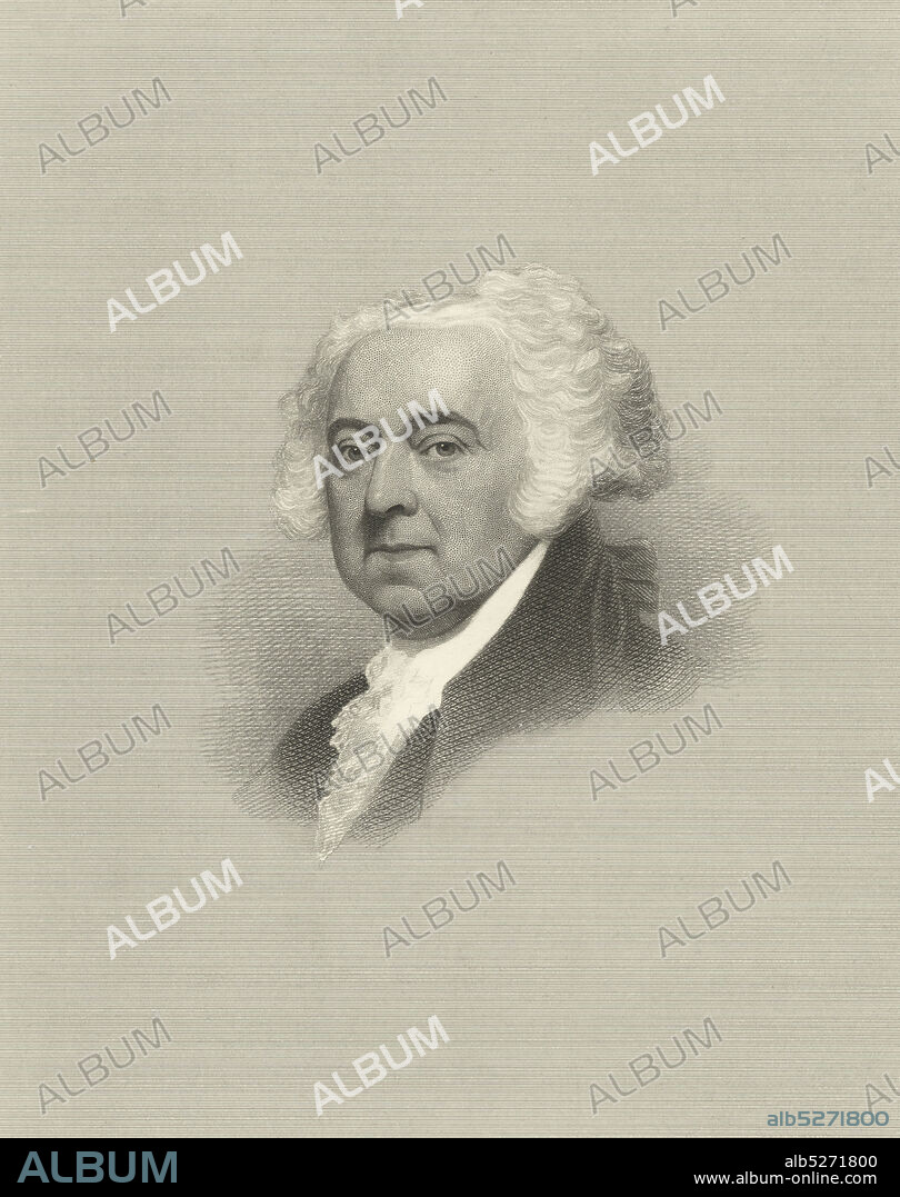 John Adams., still image, Prints, 1798 - 1876, Smith, Henry W (b. 1828), Stuart, Gilbert (1755-1828).