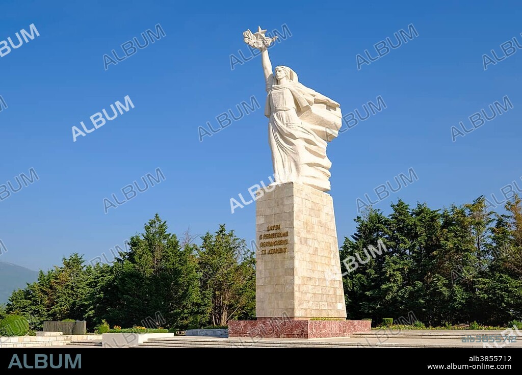Monument to Mother Albania at the Martyrs' Cemetery, in honour of the fallen of the Second World War, Tirana, Albania, Europe.
