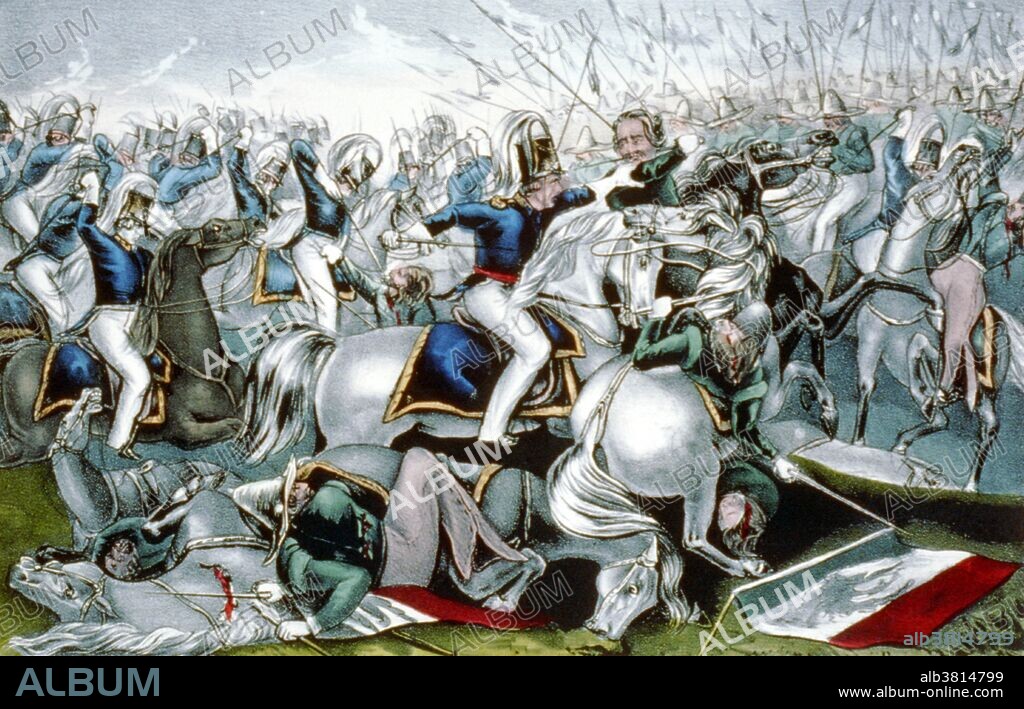 The Battle of Buena Vista (February 23, 1847), also known as the Battle of Angostura, saw the U.S. Army use artillery to repulse the much larger Mexican army in the Mexican-American War. The battle was the last major battle in northern Mexico. It was Taylor's greatest victory of the war and helped him win election as President of the United States in 1848. The Mexican-American War was an armed conflict between the United States of America and Mexico from 1846 to 1848 in the wake of the 1845 U.S. annexation of Texas. Combat operations lasted from spring 1846 to fall 1847. American forces quickly occupied New Mexico and California and then invaded parts of Northeastern Mexico and Northwest Mexico. The Pacific Squadron conducted a blockade, and took control of several garrisons on the Pacific coast in Baja California. After Mexico would still not agree to the cession of its northern territories, another American army captured Mexico City, and the war ended in victory of the U.S. The Treaty of Guadalupe Hidalgo forced Mexican Cession of the territories of Alta California and New Mexico to the U.S. in exchange for $18 million. In addition, the United States forgave debt owed by the Mexican government to U.S. citizens. Mexico accepted the Rio Grande as its national border, and the loss of Texas.