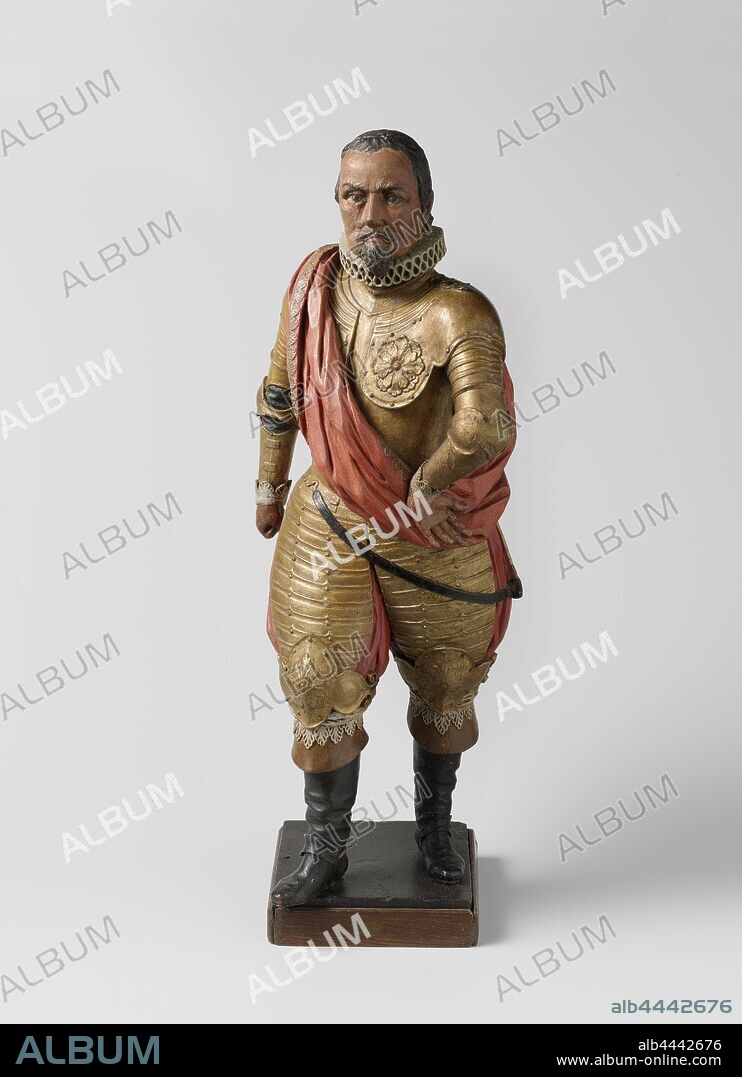 Piet Hein, lieutenant admiral (1577-1629), Sculpture of wood: Piet Hein, lieutenant admiral (1577-1629). Pendant, Pieter Pietersz. Heyn, anonymous, Netherlands, c. 1650, walnut (hardwood), h 61 cm × w 21 cm × d 21 cm.