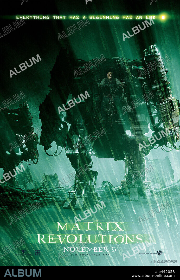 Poster of THE MATRIX REVOLUTIONS, 2003, directed by ANDY WACHOWSKI and LARRY WACHOWSKI. Copyright WARNER BROS. PICTURES.