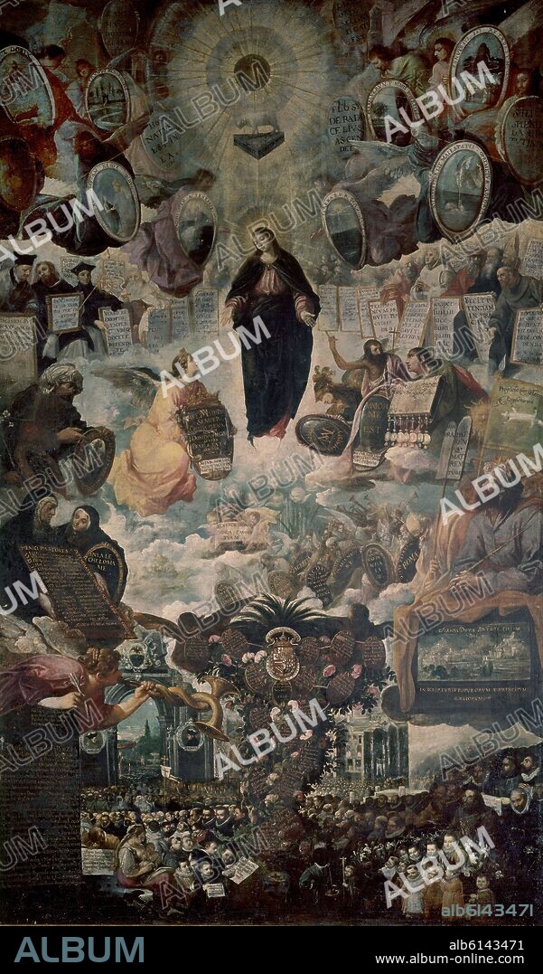 JUAN DE ROELAS (1558-1625). 'Alegoría de la Virgen Inmaculada', 1616, Óleo sobre lienzo, 360 x 231 cm, CE0930.