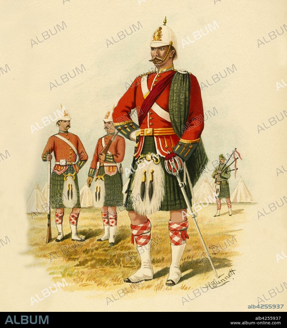 GODFREY DOUGLAS GILES. 'The 5th Royal Scots of Canada', 1890. From "Her Majesty's Army, Vol. III", by Walter Richards. [J. S. Virtue & Co., Limited, London, ].