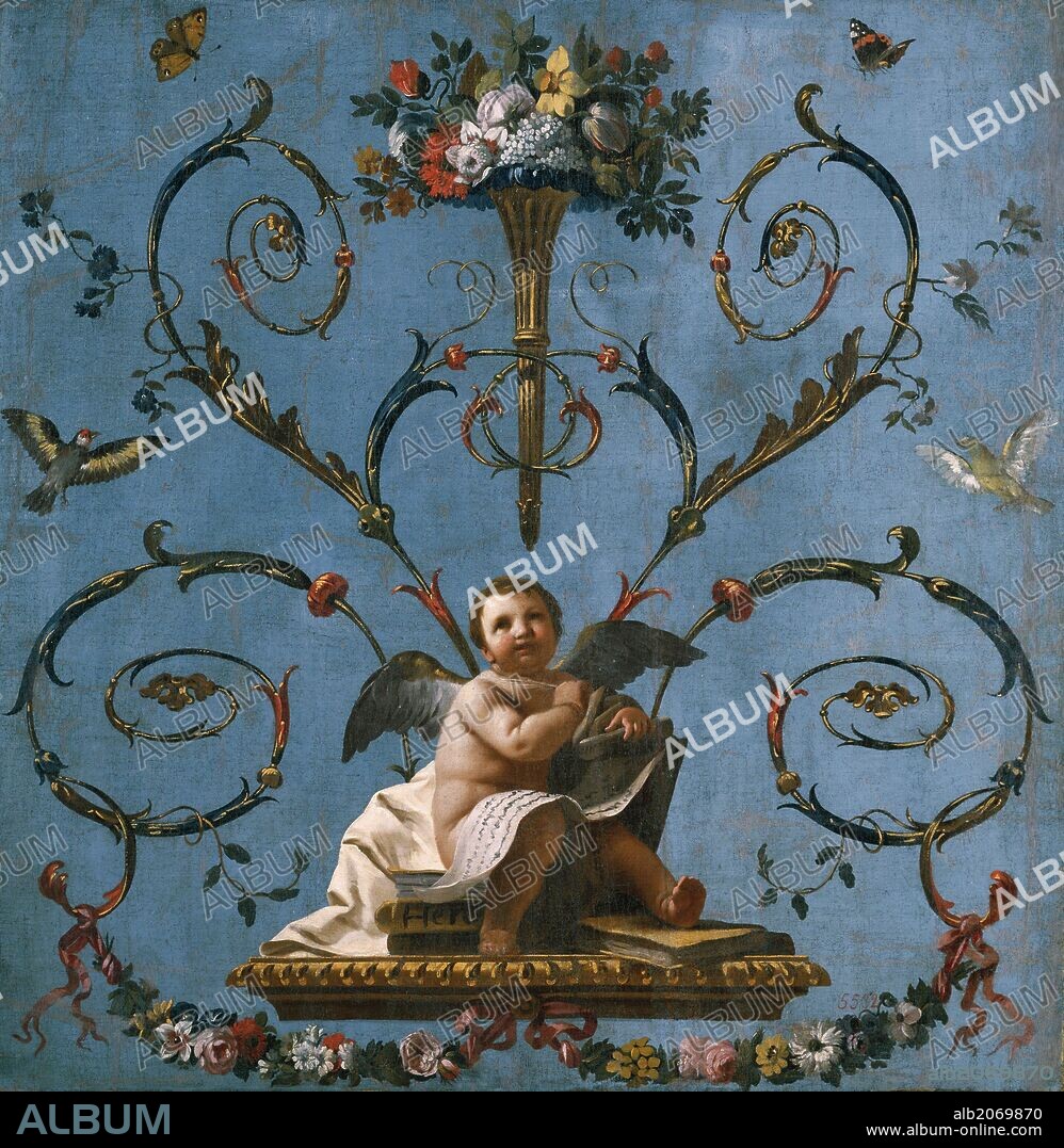 JOSÉ DEL CASTILLO. José del Castillo / 'Alegoría de la Aritmética', 1770-1780, Escuela Española, Lienzo, 117 cm x 113 cm, P07352.