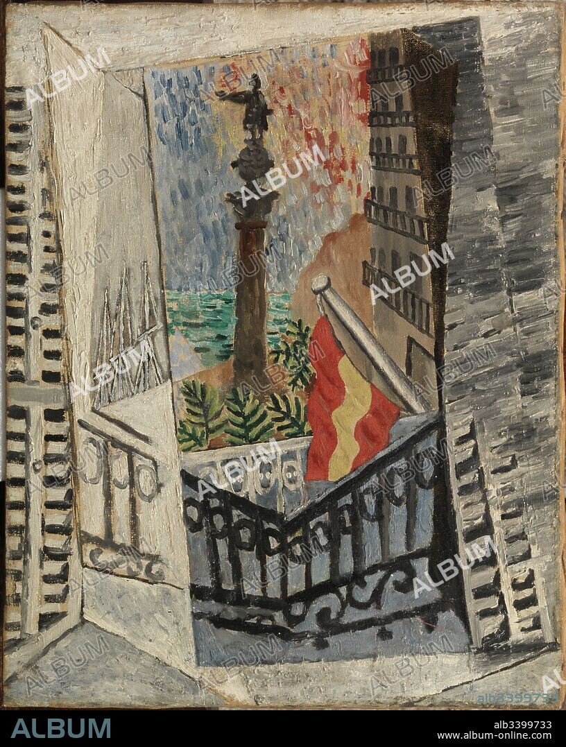 Pablo Picasso / 'The Passeig of Colom', 1917, Oil on canvas, 40,1 x 32 cm, MPB 110.028.