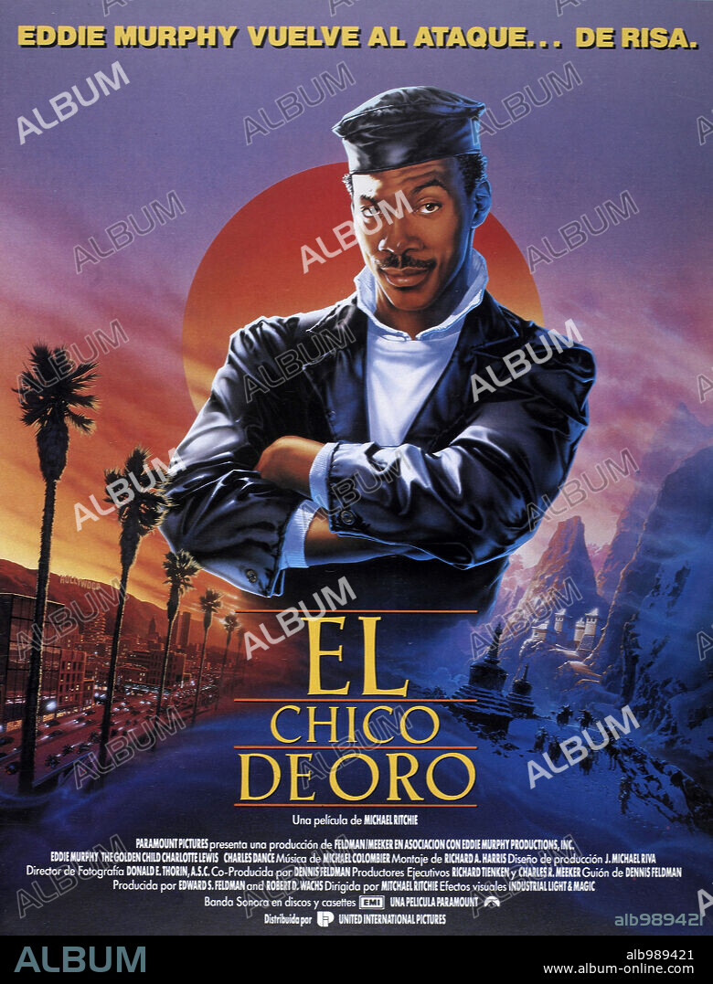 Poster de EL CHICO DE ORO, 1986 (THE GOLDEN CHILD), dirigida por MICHAEL RITCHIE. Copyright PARAMOUNT PICTURES.