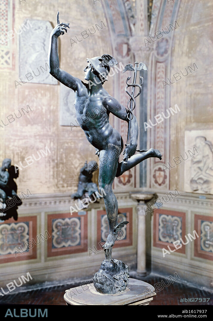 JUAN DE BOLONIA. Mercury  Giambologna (1529-1608 Flemish)  Bronze  Bargello National Museum, Florence, Italy.