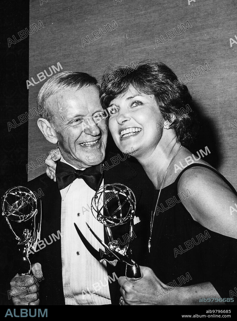 Fred astaire and joanne woodward after winning best actor and actress, 30th annual emmy awards 1978, pasadena, california.