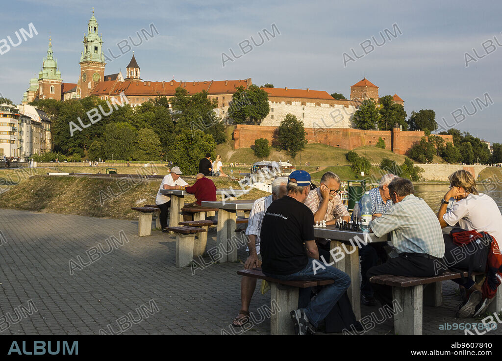 chess game next to the Vistula River, Krakow, Little Poland voivodeship, Poland, Eastern Europe.