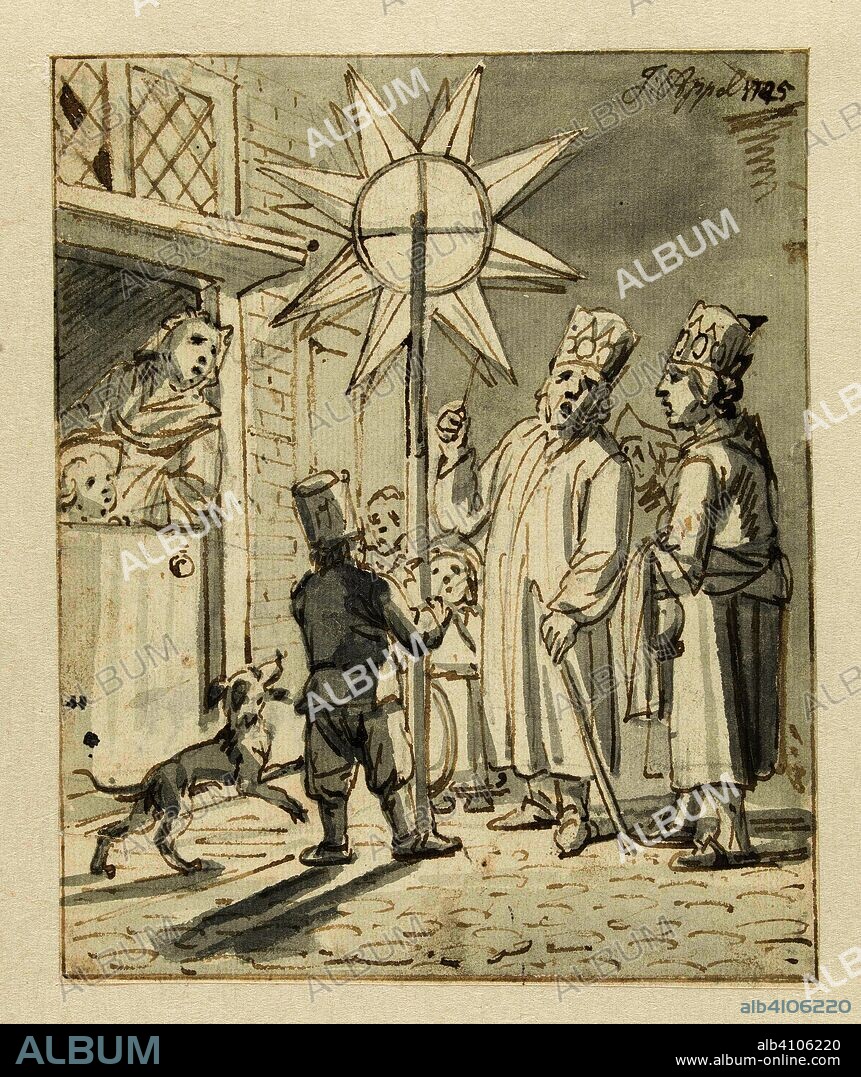 Epiphany, ca. 1725-1745. Draughtsman: Jacob Appel (I) (signed by artist). Draughtsman: Jacob Appel (II) (signed by artist). Dating: 1725 - 1745. Place: Northern Netherlands. Measurements: h 185 mm × w 149 mm.