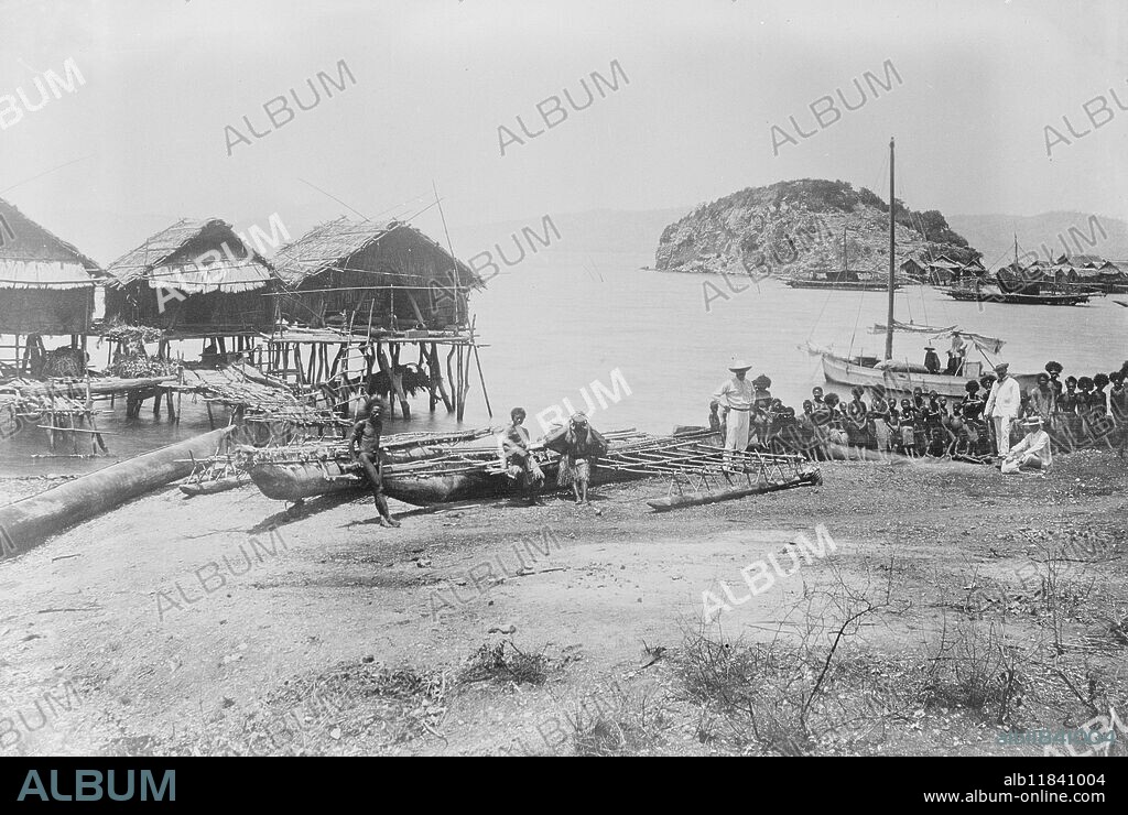 British Papua New Guinea. Port Moresby or Pot Mosbi in Tok Pisin, the capital and largest city of Papua New Guinea. 13 April 1922.