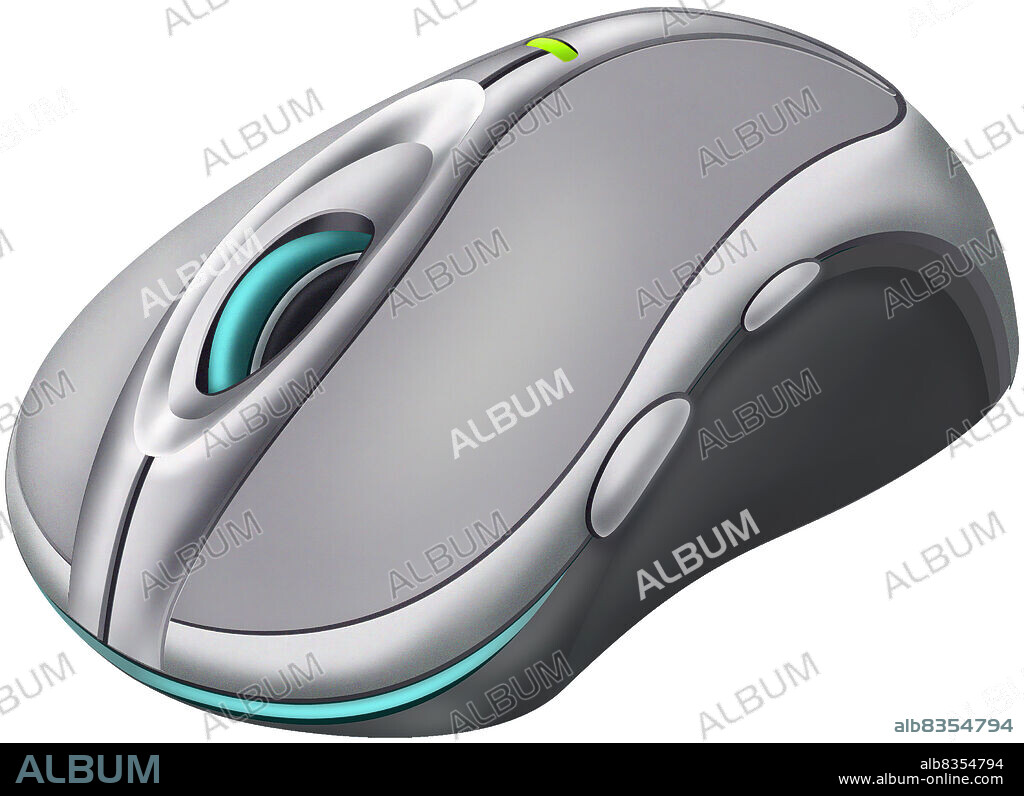 Mechanical or optical mouse connected to the computer by infrared, laser or radio signals.