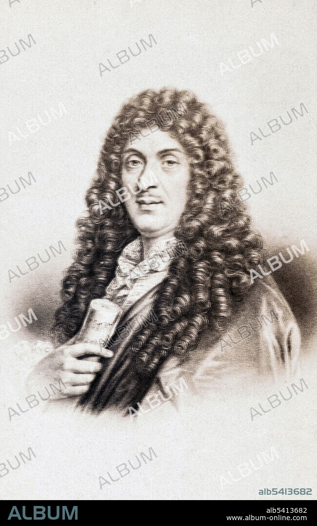 Jean-Baptiste Lully (November 28, 1632 - March 22, 1687) was an Italian-born French baroque composer, instrumentalist, and dancer who spent most of his life working in the court of Louis XIV of France. Through his collaboration with playwright Molière, a new music form emerged during the 1660s: the comédie-ballet which combined theater, comedy, incidental music and ballet. No artist credited, undated (cropped and cleaned).