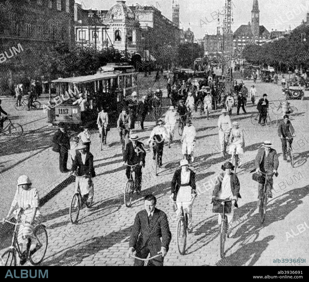 The Vesterbrogade, Copenhagen, Denmark, c1922. A print from Peoples of all Nations, Volume III, edited by JA Hammerton, The Fleetway House, London, c1922.