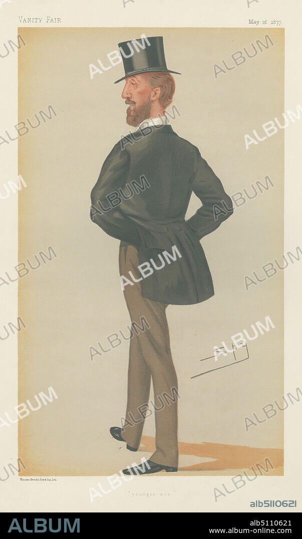 Vanity Fair: Freemasons; 'Younger Son', Lord Henry Frederick Thynne, May 26, 1877, Leslie Matthew 'Spy' Ward, 18511922, British, 1877, Chromolithograph.