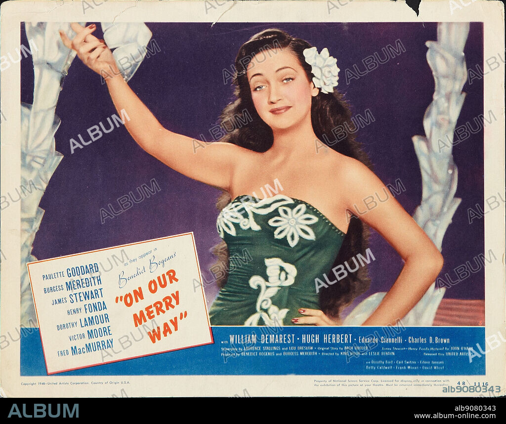 PAULETTE GODDARD in ON OUR MERRY WAY, 1948, directed by KING VIDOR and LESLIE FENTON. Copyright UNITED ARTISTS.