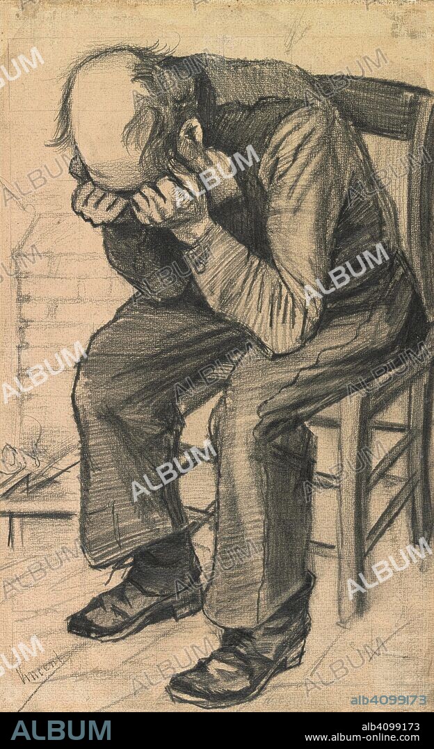 VINCENT VAN GOGH. Worn Out. Date: November 1882, The Hague. Dimensions: 50.4 cm x 31.6 cm.