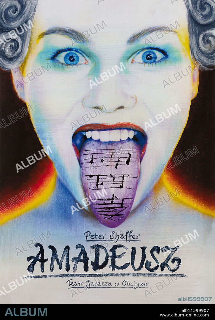 RAFAL OLBINSKI. Poster for the play "Amadeus" by Peter Shaffer.