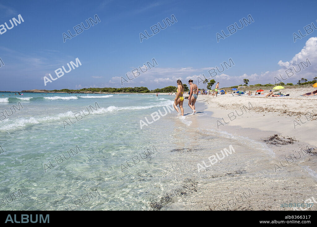 Es Caragol beach, Ses Salines, Mallorca, Balearic Islands, Spain.