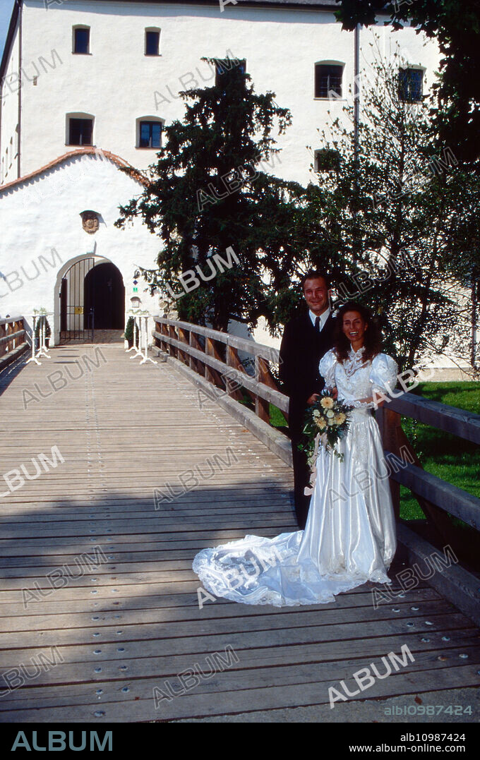 Ortholf Freiherr von Crailsheim at his wedding with his wife Giulia Freifrau von Crailsheim-Larisch at Amerang Castle, Germany 2008.