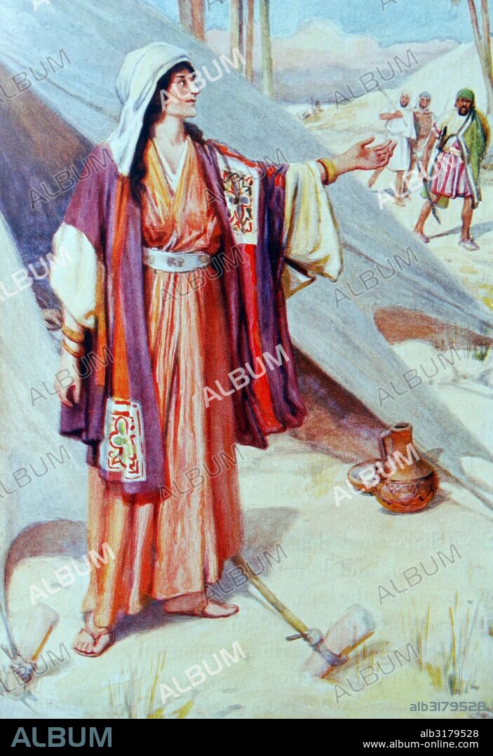 Yael or Jael the Hebrew heroine who killed Sisera to deliver Israel from the troops of King Jabin. illustration by Arthur A. Dixon 1872-1959. From the Precious Gift: Bible Stories for Children by T W Wilson (1910).