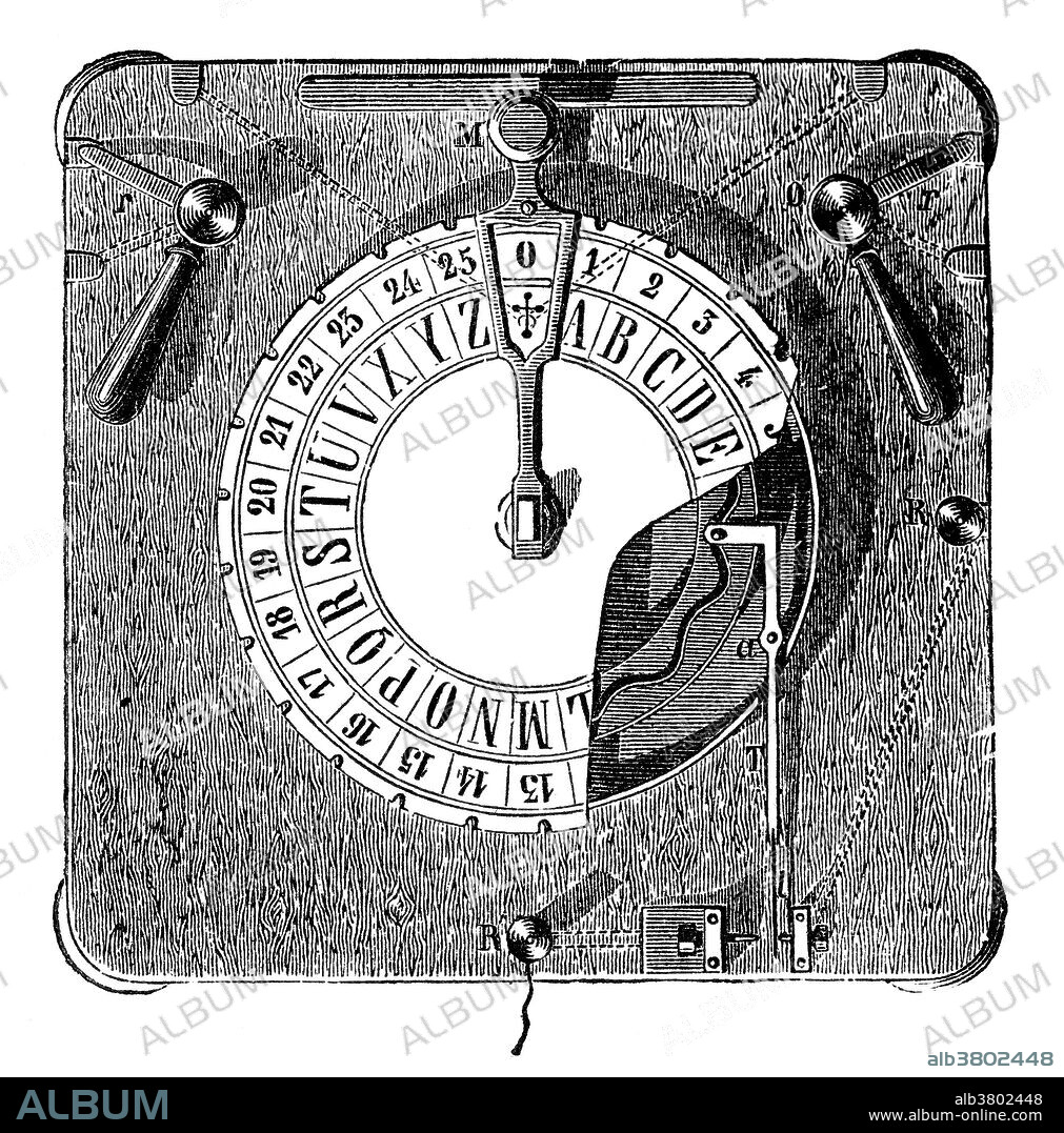 The Cooke and Wheatstone telegraph was an early electrical telegraph system dating from the 1830s invented by English inventor William Fothergill Cooke and English scientist Charles Wheatstone. It was the first telegraph system to be put into commercial service. The receiver consisted of a number of needles which could be moved by electromagnetic coils to point to letters on a board. This feature was liked by early users who were unwilling to learn codes, and employers who did not want to invest in staff training.