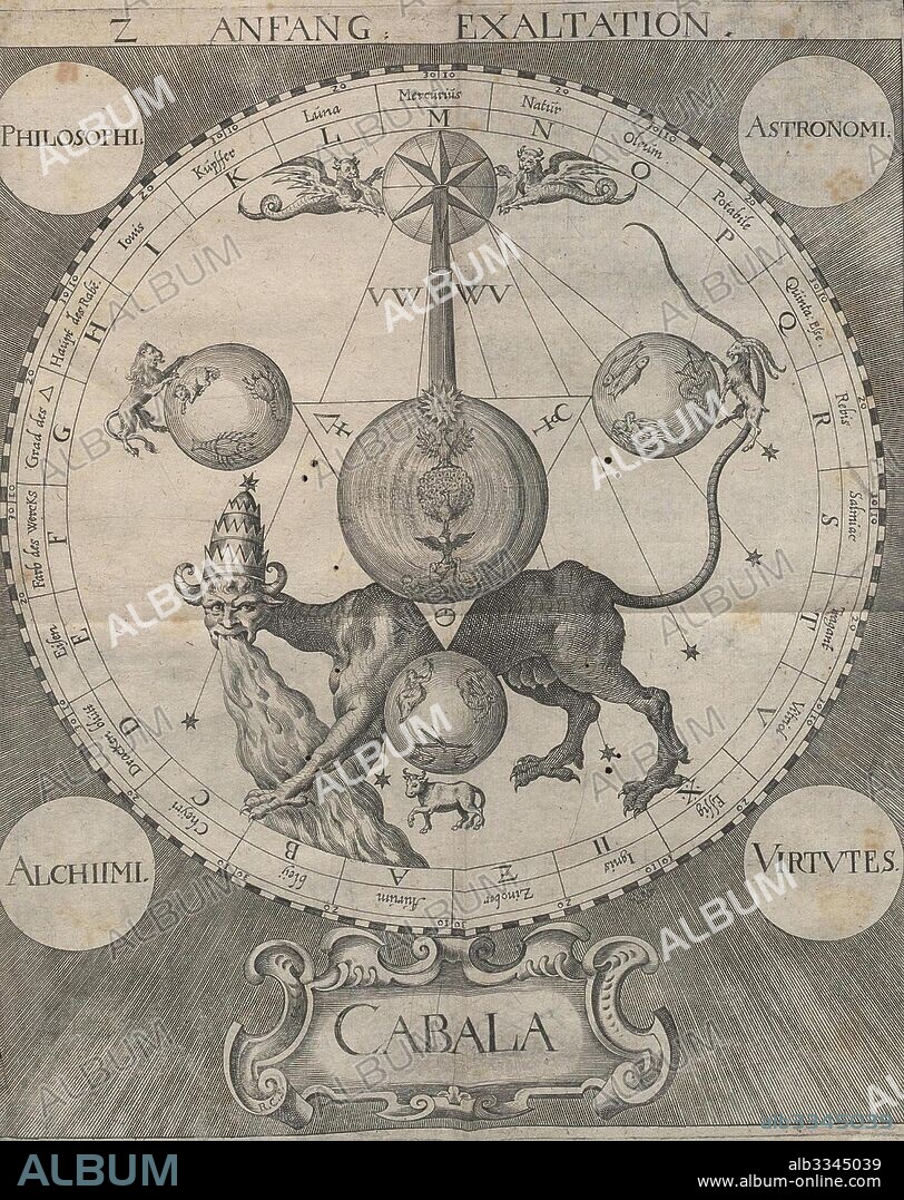 ANONYME. Illustration from "Cabala, Speculum Artis Et Naturae In Alchymia" by Stephan Michelspacher.