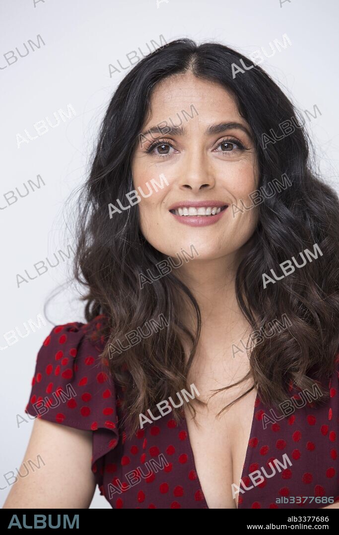 SALMA HAYEK. April 1, 2017 - Hollywood, California, U.S. - SALMA HAYEK promotes 'How to be a Latin Lover' Salma Hayek (born September 2, 1966) is a Mexican-American film actress, producer, and former model. She began her career in Mexico starring in the telenovela Teresa and starred in the film El Callejon de los Milagros (Miracle Alley) for which she was nominated for an Ariel Award. In 1991 Hayek moved to Hollywood and came to prominence with roles in movies such as Desperado (1995), From Dusk Till Dawn (1996), Dogma (1999), and Wild Wild West (1999). Her breakthrough role was in the 2002 film Frida as Mexican painter Frida Kahlo for which she was nominated in the category of Best Actress for an Academy Award, BAFTA Award, Screen Actors Guild Award, and Golden Globe Award. This movie received widespread attention and was a critical and commercial success. She won a Daytime Emmy Award for Outstanding Directing in a Children/Youth/Family Special in 2004 for The Maldonado Miracle and received an Emmy Award nomination for Outstanding Guest Actress in a Comedy Series in 2007 after guest-starring in the ABC television comedy-drama Ugly Betty. She also guest-starred on the NBC comedy series 30 Rock from 2009 to 2013. Hayek's recent films include Grown Ups (2010), Puss in Boots (2011), Grown Ups 2 (2013), and Tale of Tales (2015).The Hitman's Bodyguard (2017), How to Be a Latin Lover (2017), Drunk Parents (2017), Beatriz at Dinner (2017. 01/04/2017