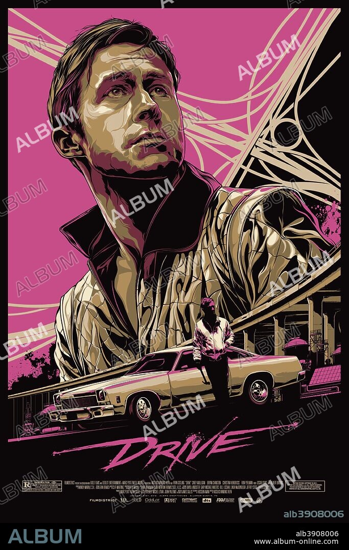 Poster of DRIVE, 2011, directed by NICOLAS WINDING REFN. Copyright BOLD FILMS.
