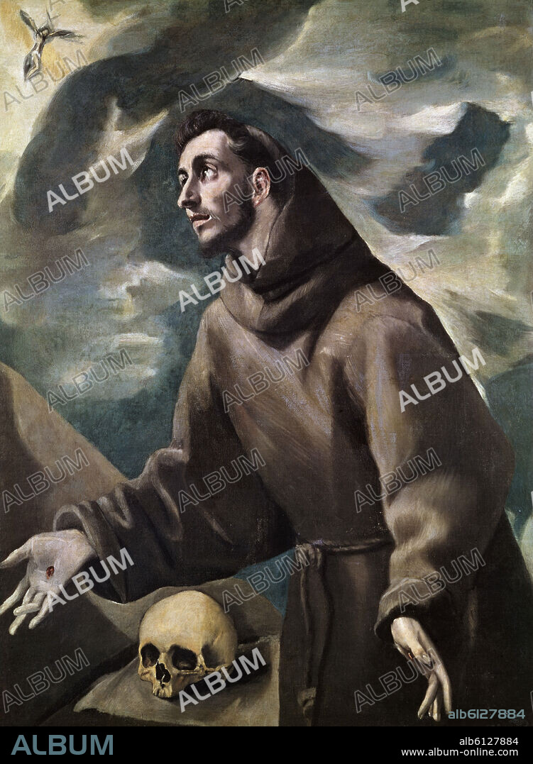 EL GRECO. SAINT FRANCIS RECEIVING THE STIGMATA - XVI CENTURY - SPANISH MAMIERISM.