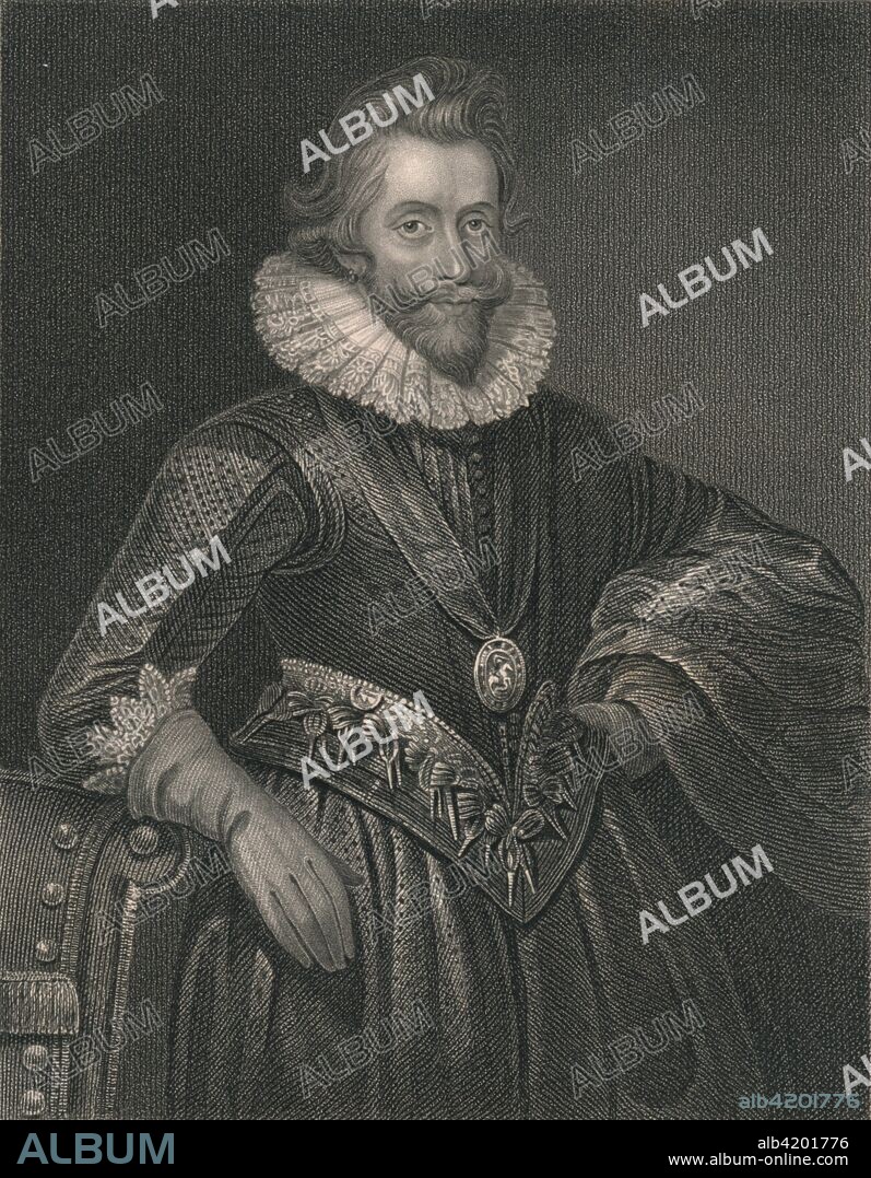 'Henry Wriothesley, Earl of Southampton', c1610s, (early-mid 19th century). Portrait of English aristocrat Henry Wriothesley, 3rd Earl of Southampton (1573-1624). Wriothesley, one of William Shakespeare's patrons, was the second son of Henry Wriothesley, 2nd Earl of Southampton, and his wife Mary Browne, daughter of the 1st Viscount Montagu. 'From the original of Mirevelt, in the collection of His Grace, The Duke of Bedford'. [The London Printing and Publishing Company, London].