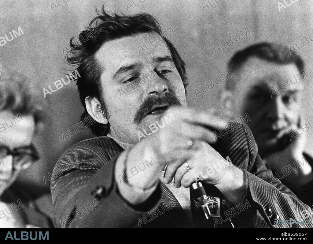 Lech Walesa fackföreningsledare Polen 1980. (c) Rolf Olsson / Sydsvenskan / IBL.