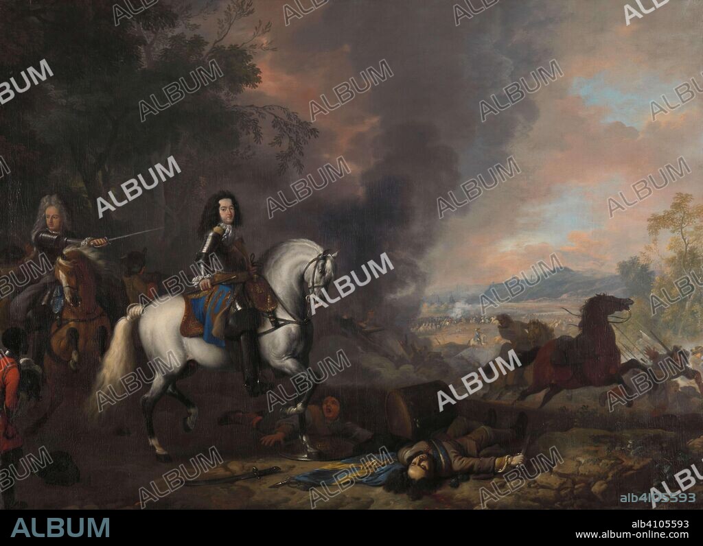 JAN VAN HUCHTENBURG. Henry Casimir II, Prince of Nassau-Dietz, in a Battle. Hendrik Casimir II (1657-96), Prince of Nassau-Dietz, as Commanding Officer at a Battle. Dating: 1692. Measurements: h 121 cm × w 165 cm.