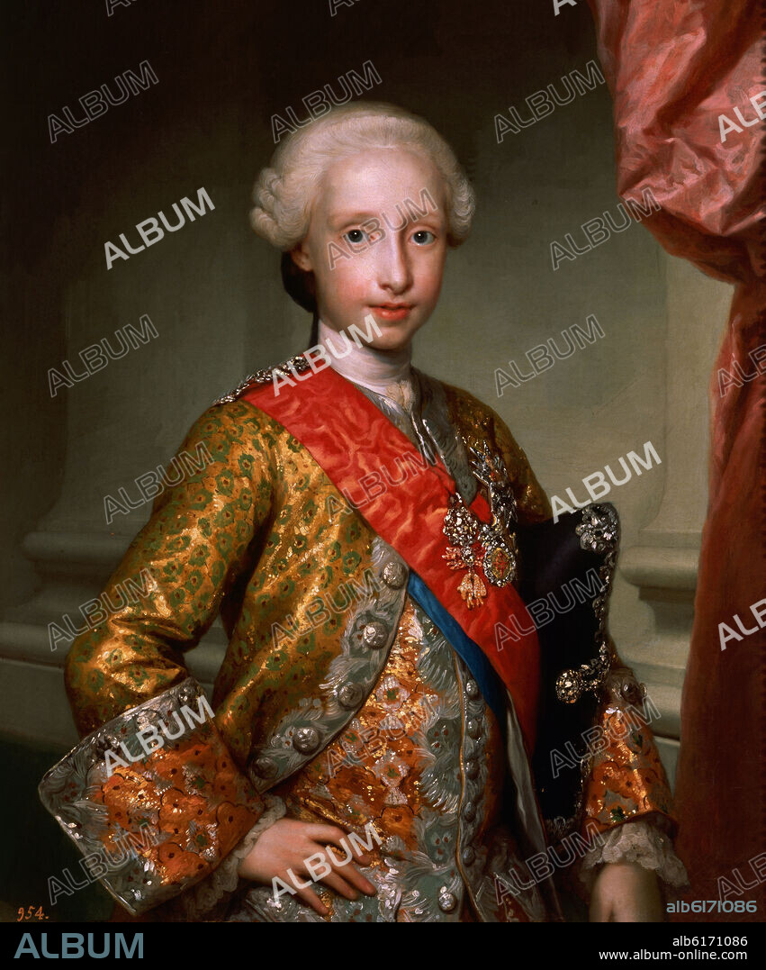 ANTON RAPHAEL MENGS. EL INFANTE DON ANTONIO PASCUAL DE BORBON - SIGLO XVIII - 84 x 68 - NP 2187 - ESCUELA ALEMANA.