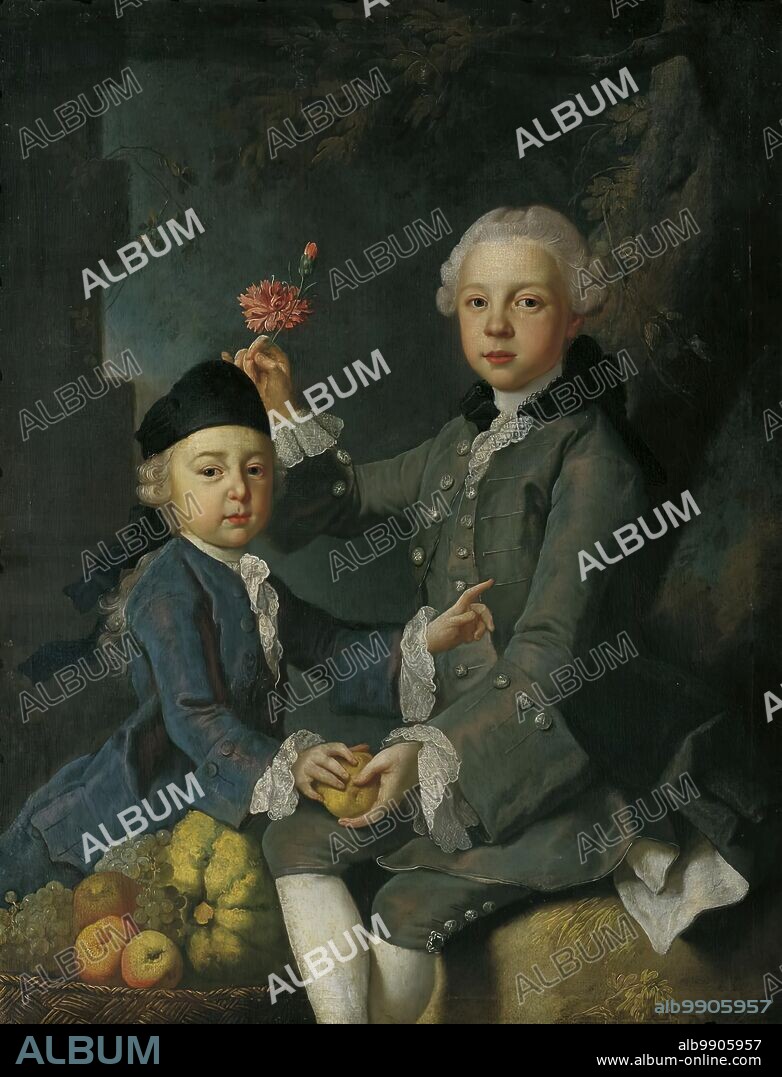 JOSEPH HICKEL and MARTIN VAN MEYTENS. Double portrait Leopold and Vinzenz Ruard, c1770.
