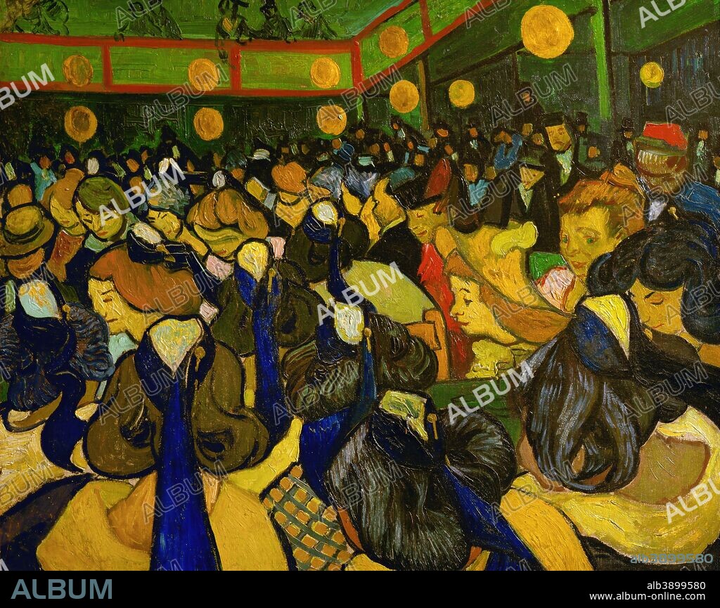 VINCENT VAN GOGH. La Salle de danse à Arles / The Dance Hall in Arles. Date/Period: 1888. Painting. Oil on canvas. Height: 650 mm (25.59 in); Width: 810 mm (31.88 in).