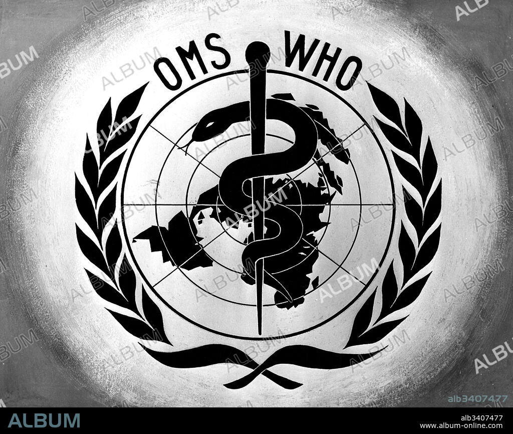 Official logo for the World Health Organisation (WHO) a specialised agency of the United Nations. Dated 20th Century.