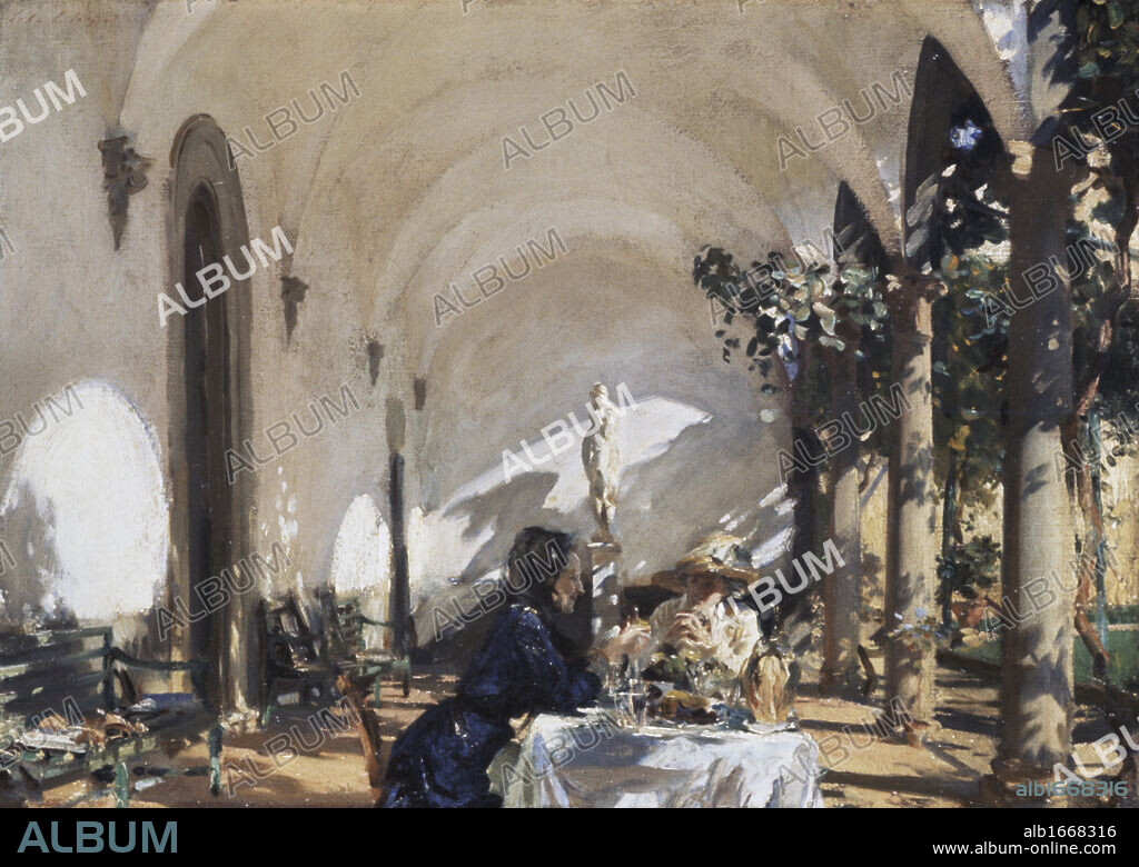 Breakfast in the Loggia  John Singer Sargent (1856-1925 American)  Freer Gallery, Smithsonian Institution.