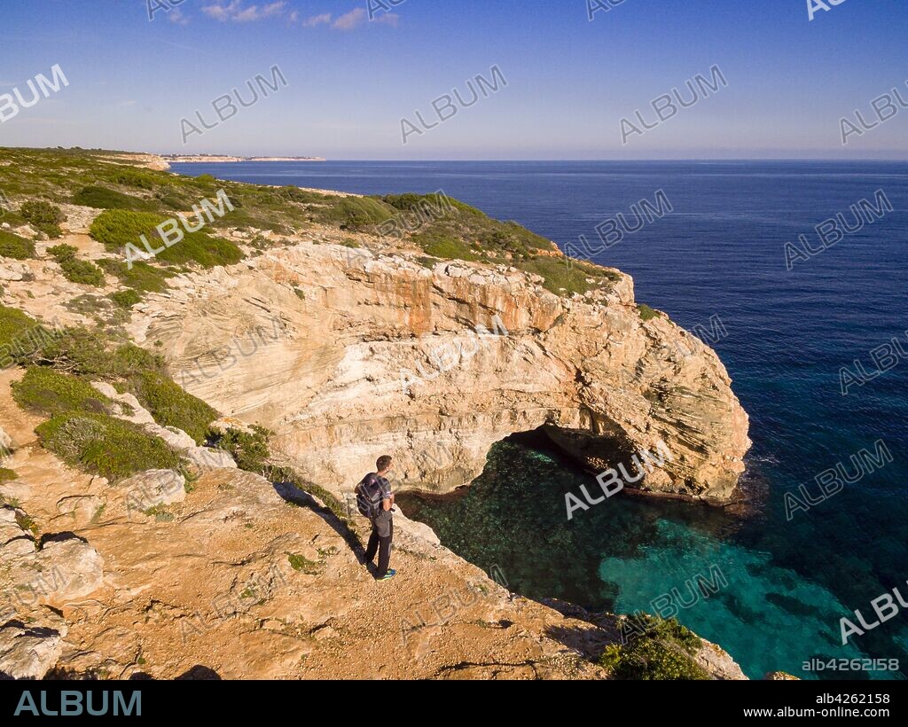 S´Olla des Bastons, Natural area of special interest (ANEI) between Cap Salines and Cala Marmols, Santanyi, Mallorca, balearic islands, spain, europe.