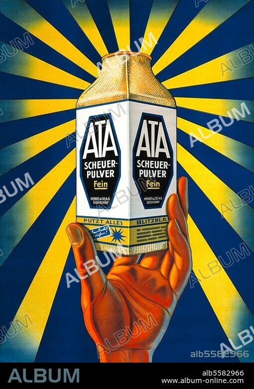 Handel:. Werbung. "ATA Scheuerpulver". Werbeplakat, 20er Jahre.