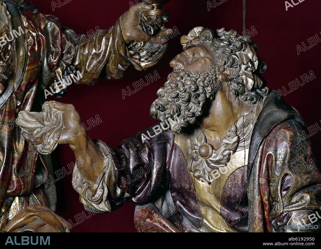 JUAN DE JUNI (1507-1577). ENTIERRO DE CRISTO - ESCULTURA RENACENTISTA -1539-1544 - DETALLE DE NICODEMO.