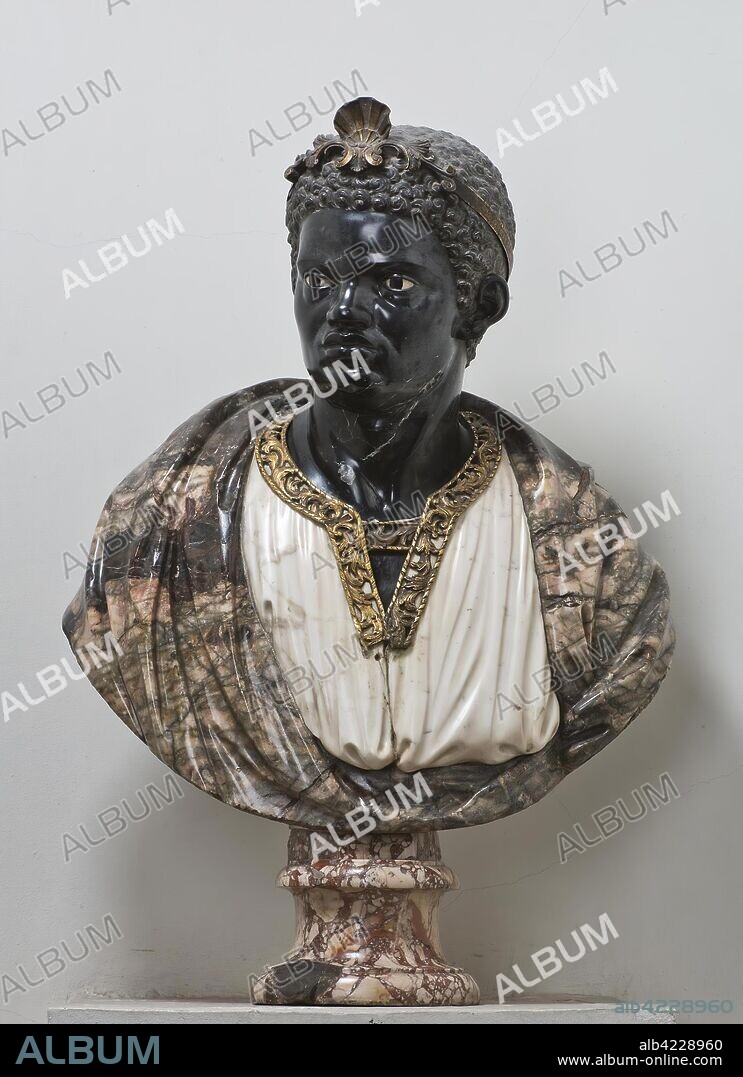 ROMAN SCULPTOR, LATE 17TH CENTURY. 'Bast of a Moor'. Italy, Late 17th century. Dimensions: height: 82,0 cm.