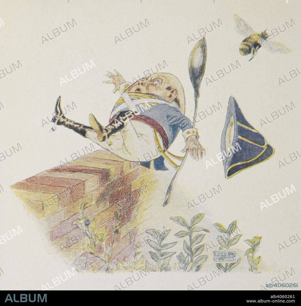 ANON and L. LESLIE BROOKE. Humpty Dumpty'. Colour illustration for a children's book. Nursery Rhymes. With drawings by L. Leslie Brooke. London & New York : F. Warne & Co., [1916]. Source: 011648.de.5.