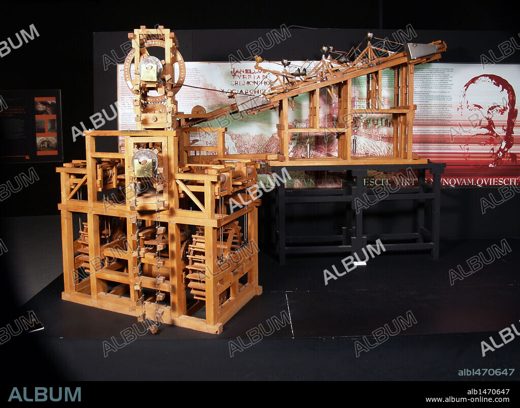 Maqueta de un ingenio realizado por el ingeniero e inventor Juanelo TURRIANO (1501-1585). S. XVI.